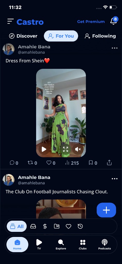 Castro create content on mobile